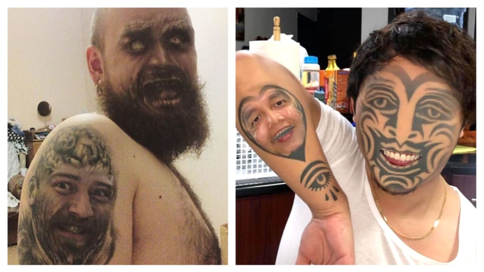 Tváře vyměněné za tetování